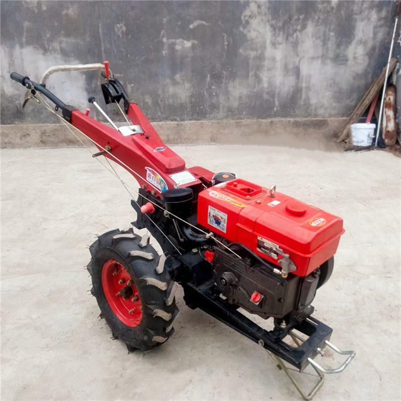 低矮型农用手扶拖拉机 柴油电启动旋耕机 手扶车拖拉机带旋耕机