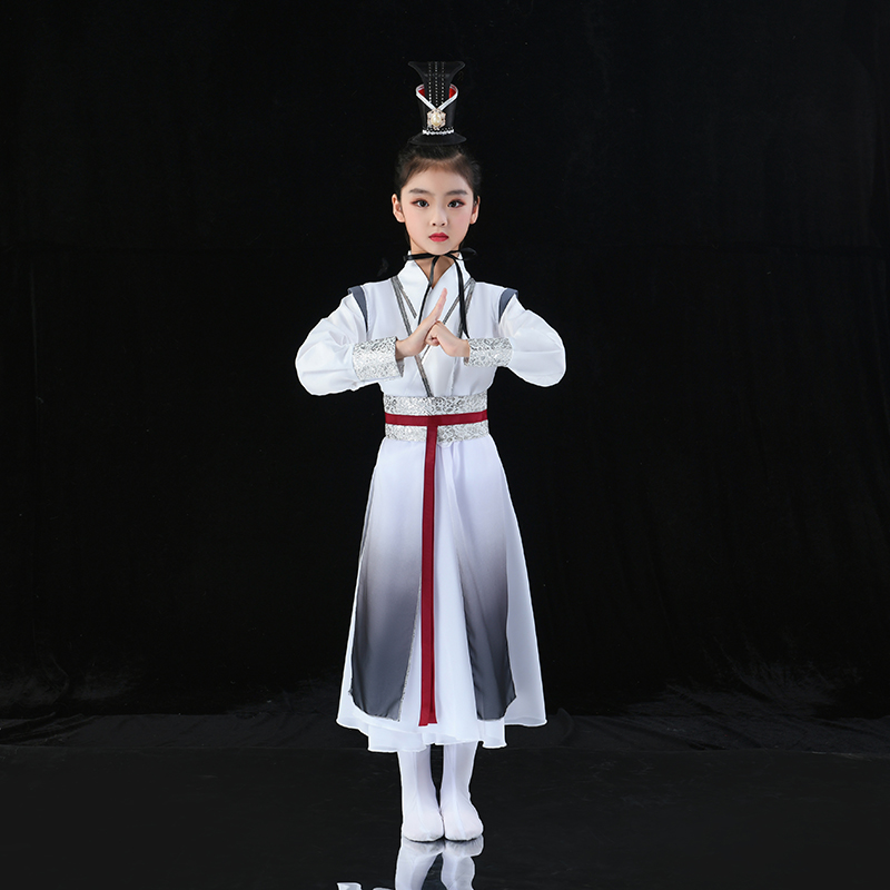 国学服装儿童汉服男童中国风壮志少年行舞蹈演出S服学生朗诵表演