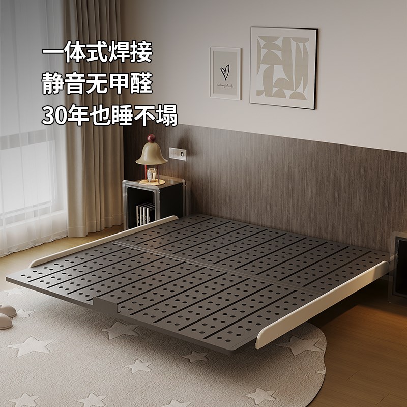 碳素钢金a属架子环保无甲醛1.8米简约现代主卧无床头悬浮小户型床