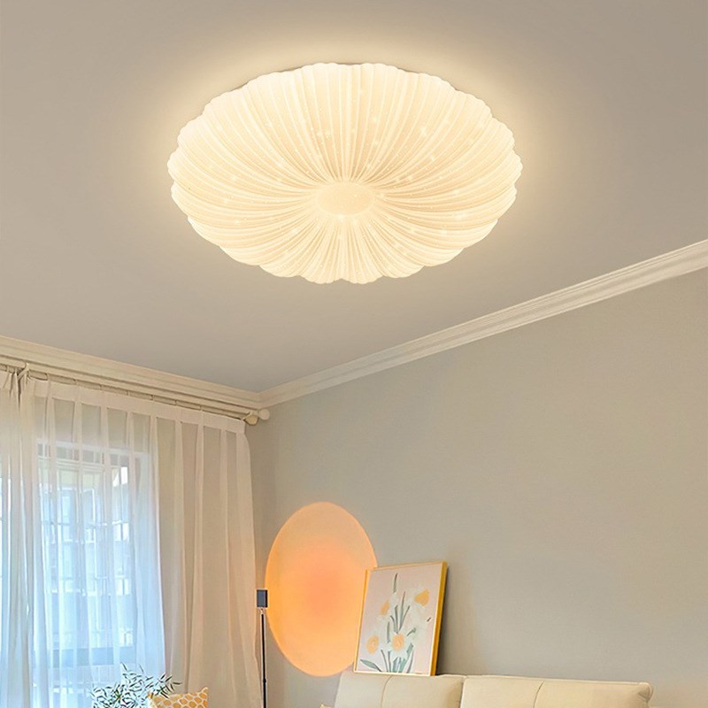 卧室吸顶灯法式奶油风创意花瓣主卧灯北欧简约现代温馨客厅主灯具