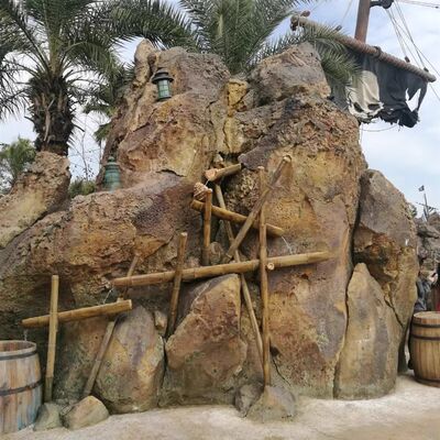 定制室外水泥塑石仿石假山雕塑庭院D鱼池别墅景区造景园林景观美