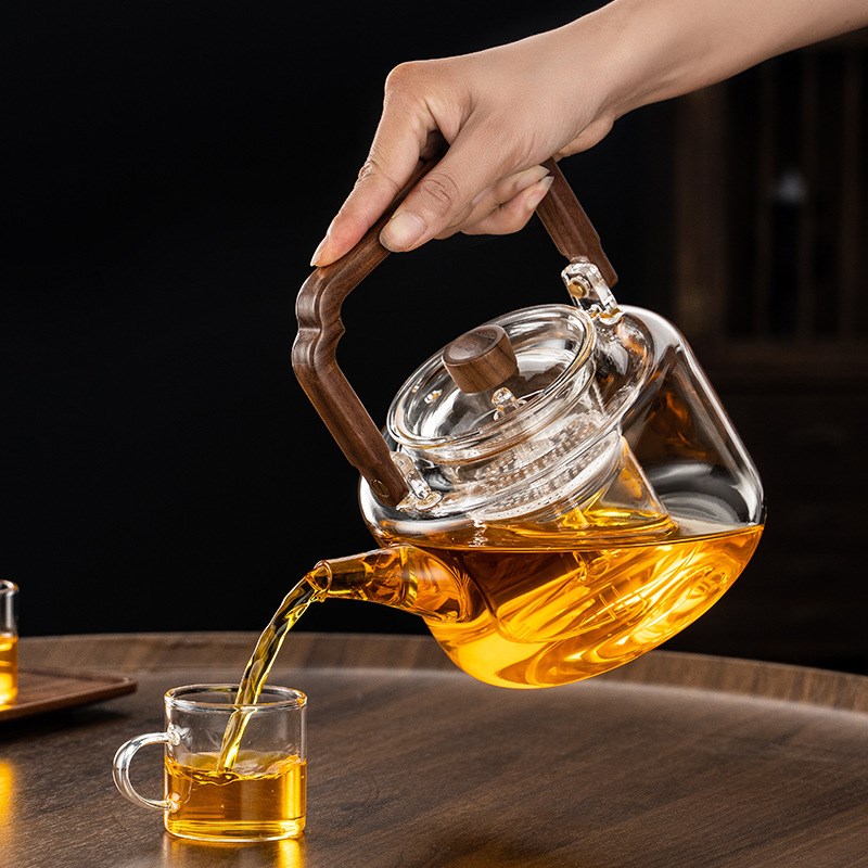 玻璃大容量两用蒸汽煮茶壶煮茶器电陶炉套装家用烧水泡茶壶耐高温
