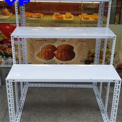 角钢货架梯形货j架万能角钢花店花架可拆装置物架带轮台阶式展示