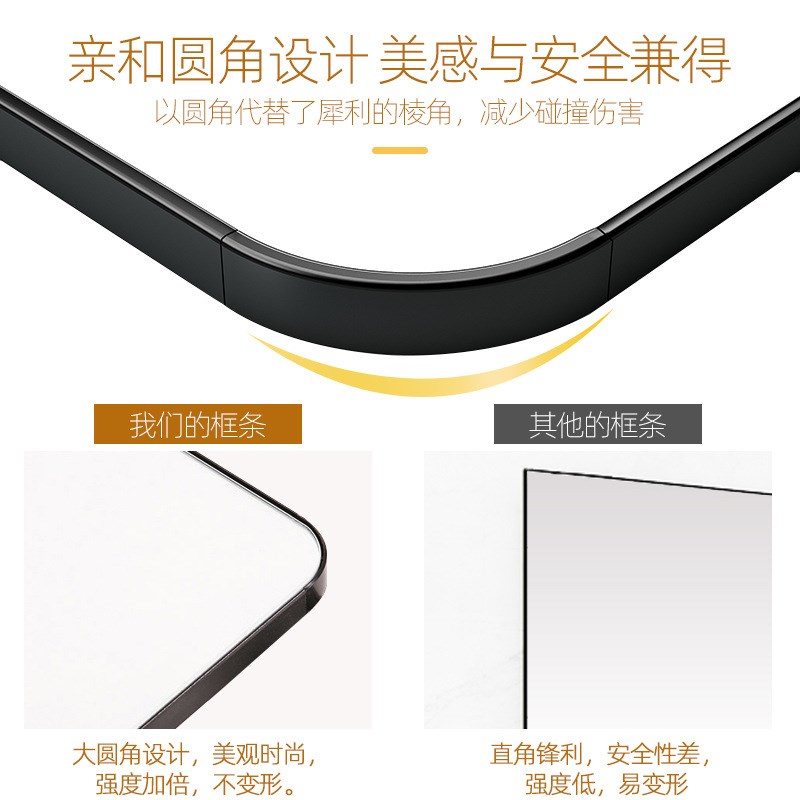 落地镜子轻奢艺术全身镜衣帽间穿衣试衣立体挂墙面客厅卧室装饰镜