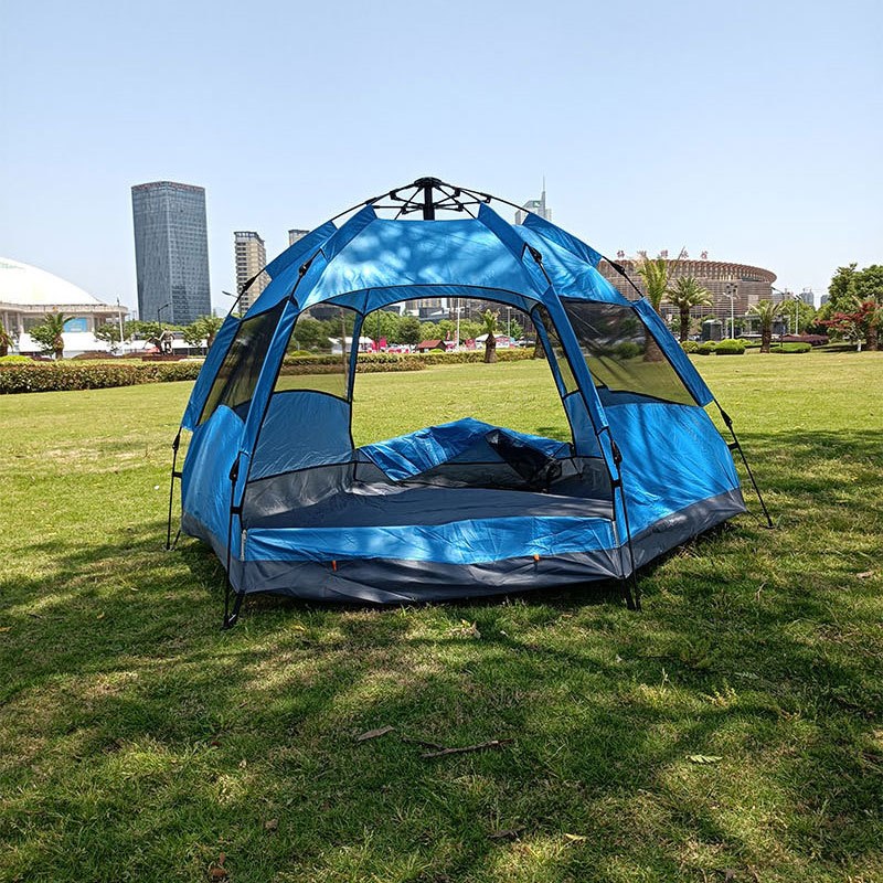 六角帐篷全自动野营多人34自动野外秋日露营公园郊游户外野餐