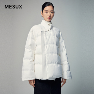 设计旗袍式 时尚 羽绒服女MLWUL511 新品 MESUX米岫冬季