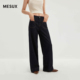 磨毛长裤 MESUX米岫冬纯棉复古直筒阔腿牛仔裤 老爹裤 MMWUR416