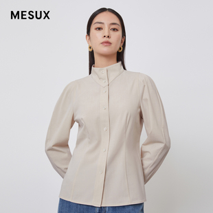 衬衫 MESUX米岫冬季 立领设计简约复古商场同款 时尚 MKWUC407 新款