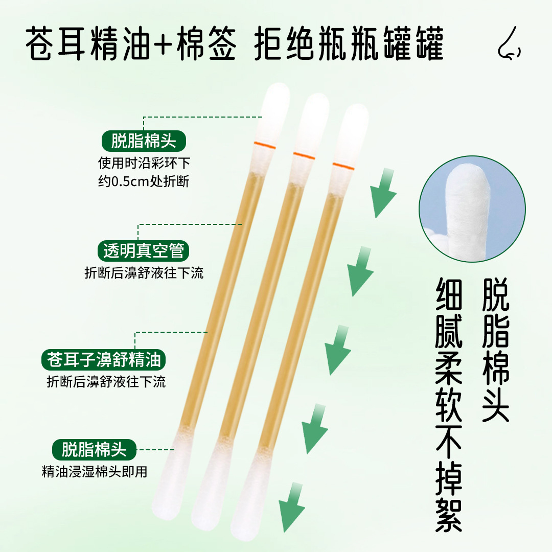 香港大药房苍耳子精油棉棒鼻干鼻塞鹅不食草喷剂鼻通贴草本保湿