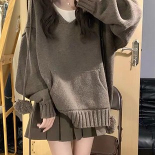 茶系穿搭一整套秋冬装奶糯风小个子毛衣半身裙子显瘦韩剧两件套装