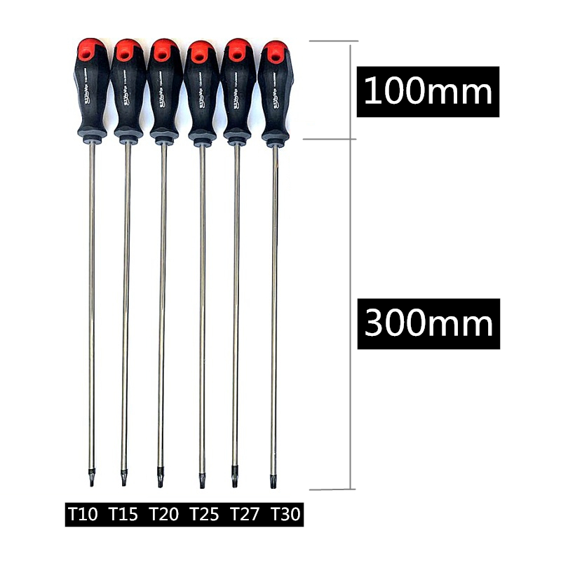 汽修加长六角梅花螺丝刀T20米字花型外六梅花棱角t10T15T25T27T30