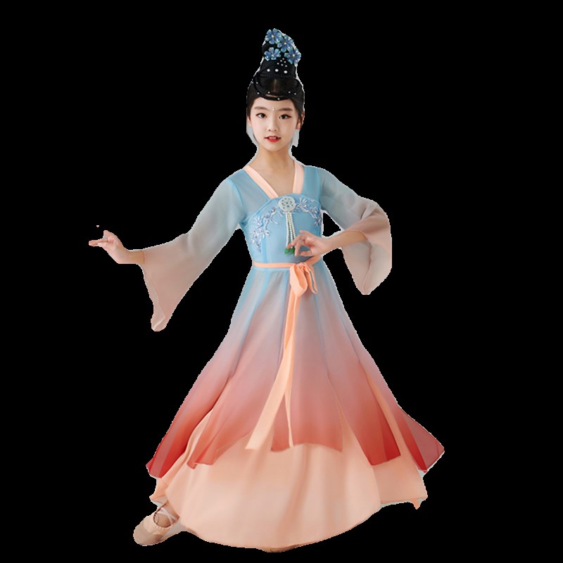 儿童古典舞演出服中国风女飘逸醉春风表演服少儿汉唐舞蹈服艺考服