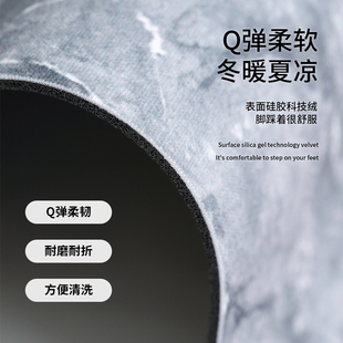 吸水软硅藻泥浴室地毯卫生间简约防滑软地垫厕所洗手间可机洗脚垫