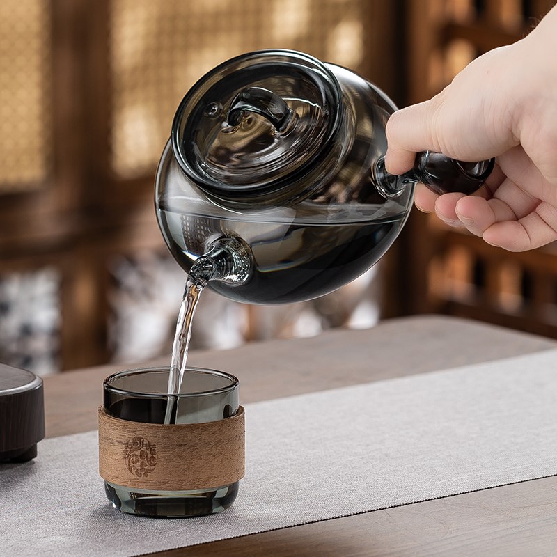 新款防爆煮茶器加厚玻璃泡煮茶壶超薄电陶炉烧水过滤保温茶具套装