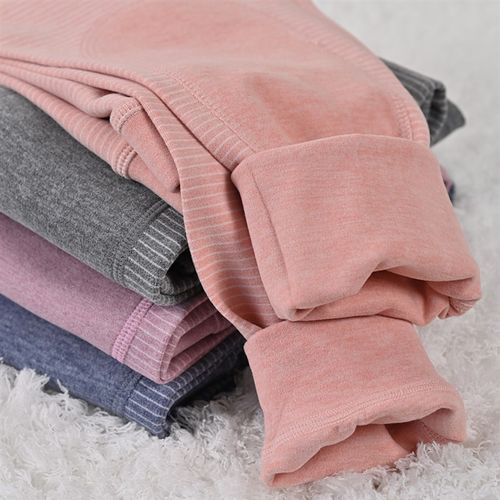 儿童一体德绒保暖卫生裤男女宝宝加厚护膝高腰校服内搭裤棉毛裤秋