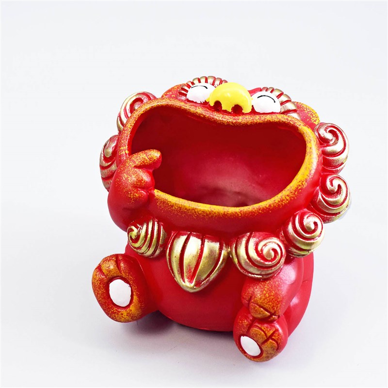 狮三百 包邮创意国风文具笔筒学生送礼办公桌面文创狮子开运摆件