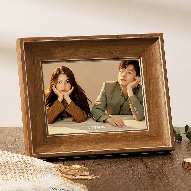 欧式简约相框摆台6寸7寸8寸10寸a4洗照片做成相册挂墙加打印框架