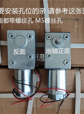 大力矩方形减速箱带自锁电机马达蜗轮蜗杆 12v 24v  600JSX -4468