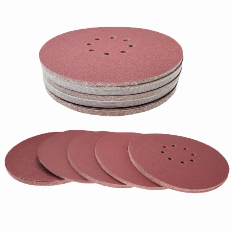 墙面打磨9寸225MM植绒砂纸圆盘砂纸干磨砂纸/吸尘带孔砂纸8孔10孔