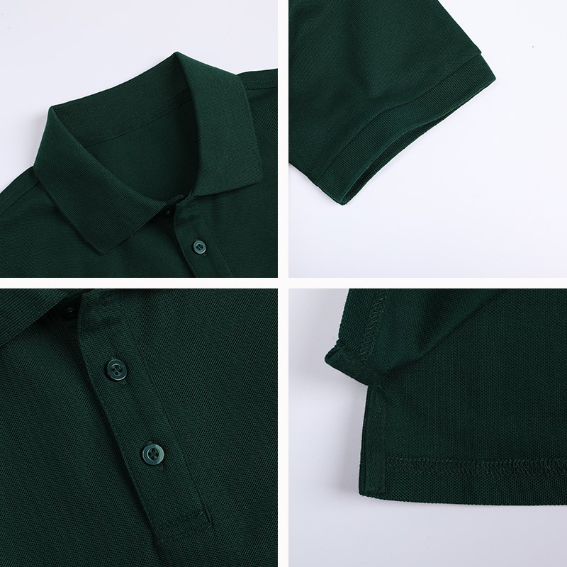 墨绿色校服短袖POLO衫薄款儿童男童女童T恤中小学生校服套装夏季