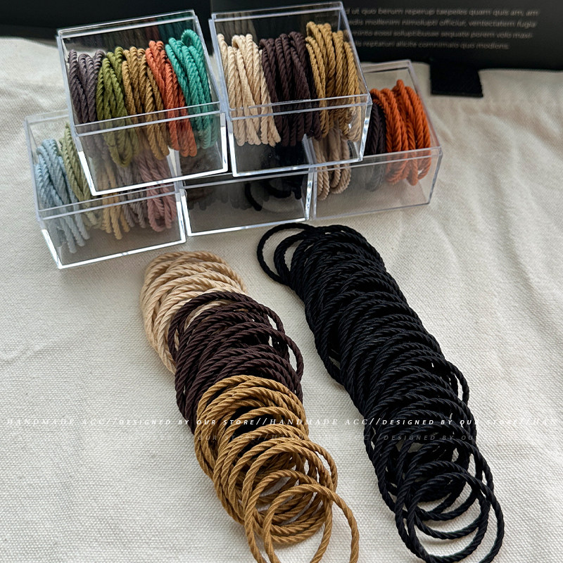 50根罐装皮筋扎发头绳高弹力耐用