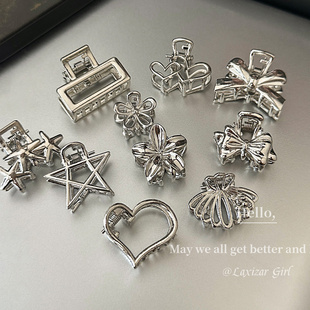 6个~银色金属小号抓夹头发夹子侧边刘海前额碎发发夹女2025年发卡