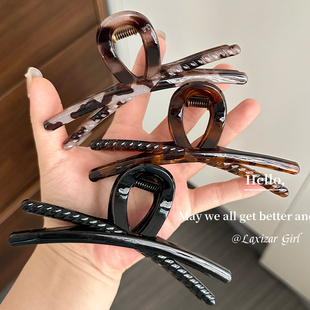 大号抓夹发量大发夹女后脑勺盘发鲨鱼夹2025新款春夏高级感发卡