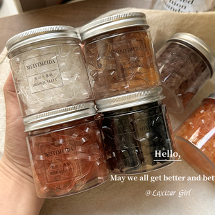 新款 透明加宽皮筋加粗高弹力耐用扎发皮筋一次性女童成人通用头绳