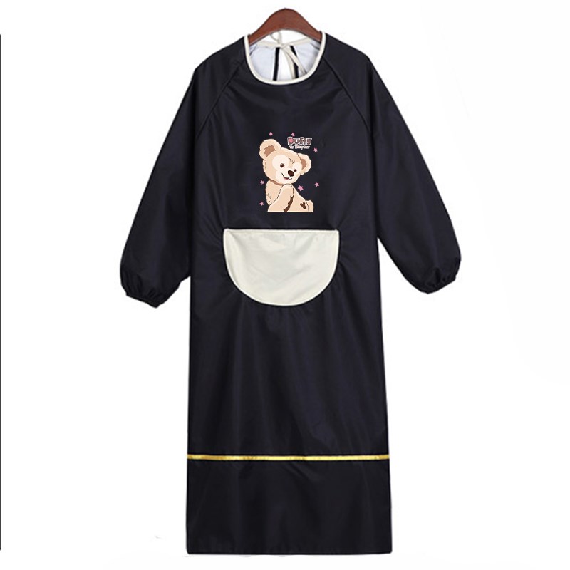 加长围裙罩衣可爱漂亮加大防水防油全包长袖反穿衣做饭家务工作服