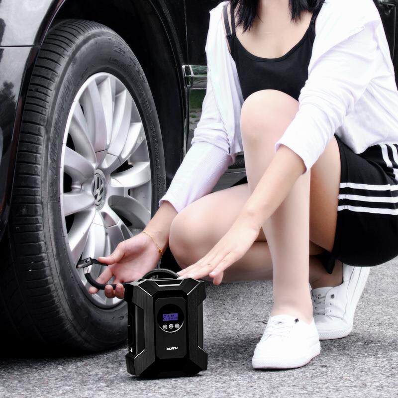 汽车用品数显车载充气泵便携式汽车迷你充气泵手持越野车打气泵