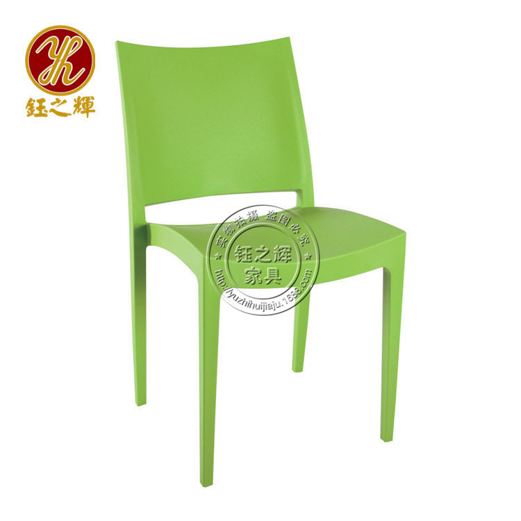 批发中西餐厅一体成型靠背塑料椅