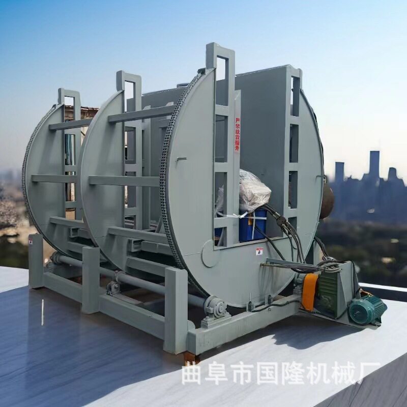 钢板石材5吨旋转液压翻板机 O型圆筒式整摞板材换面转台 规格多