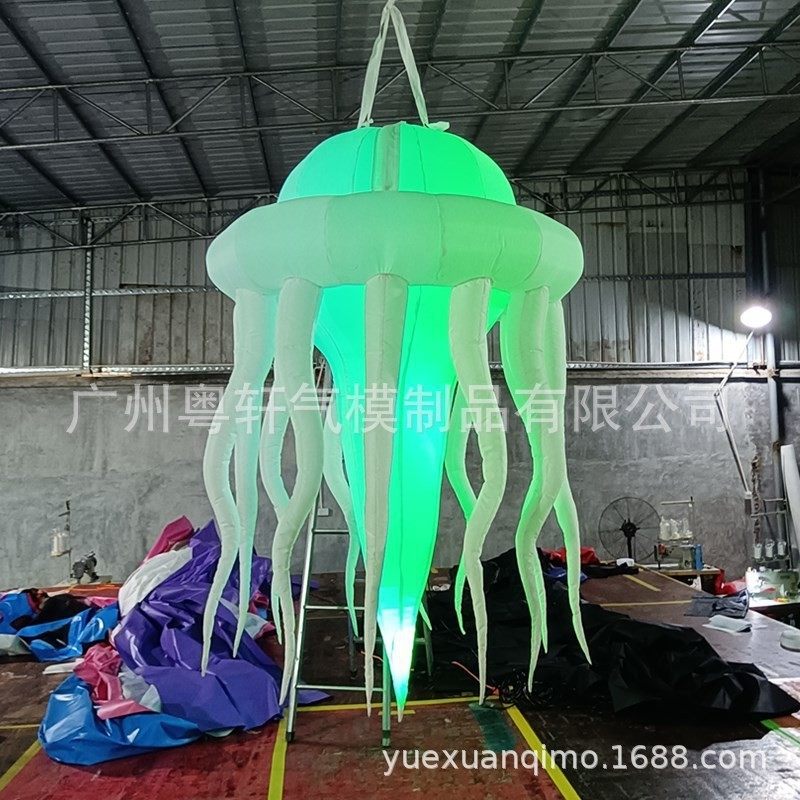 水母纸灯笼装饰海洋馆布置挂饰主题道具海洋吊顶商场橱窗灯笼陈装