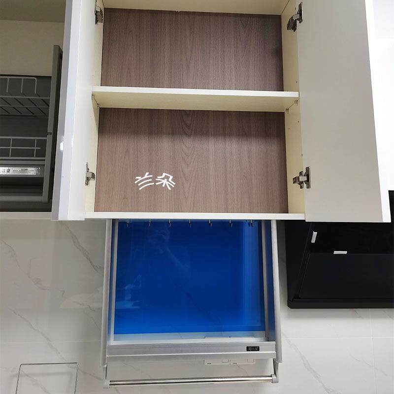 爆款橱柜吊柜升降拉篮上柜底板抽屉式调味架背后抽拉置物架背抽