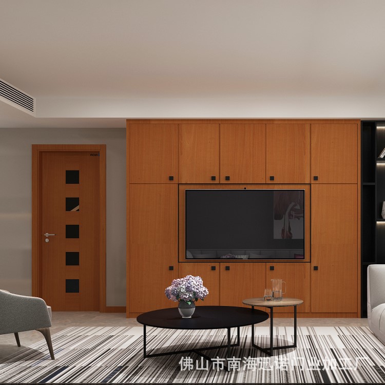 卧室门室内隔音平开门铝木门工厂免漆蜂窝填充门窄边框门