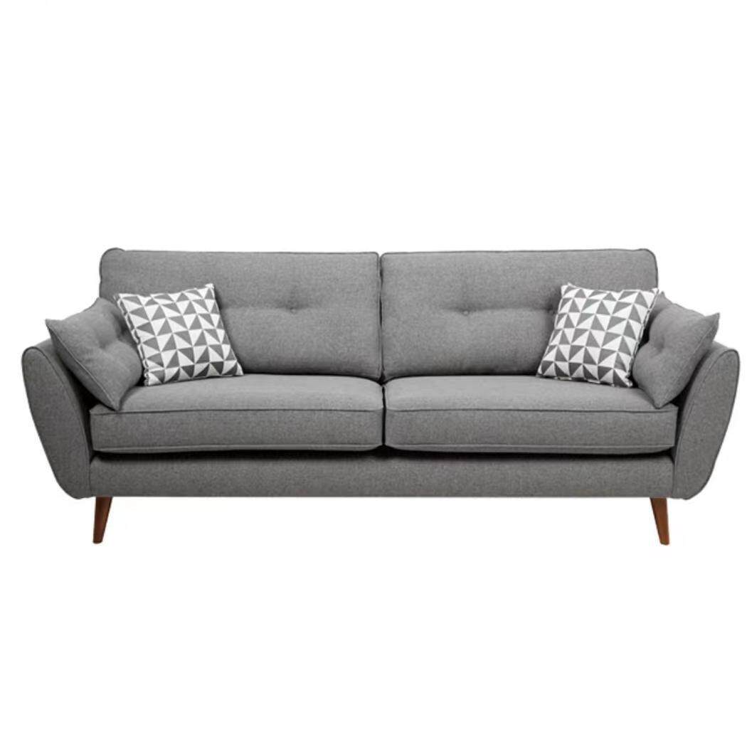 北欧双三人位布艺沙发简约现代小户型公寓可拆洗家用客厅布艺沙发