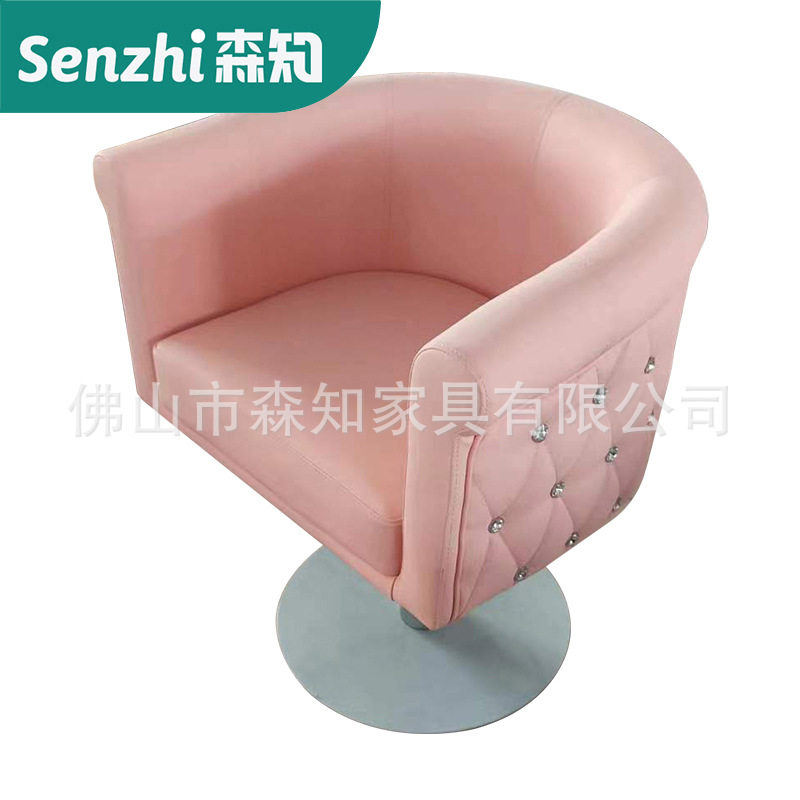 外贸款美发椅理发店专用带钻拉扣理发椅子升降烫染椅子沙龙家具