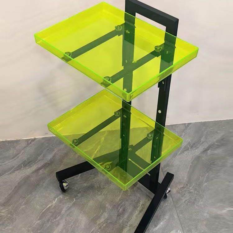 发廊专用烫染车简约不锈钢亚克力防染膏工具车可折叠美发推车