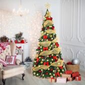 工厂直销新款 仿真跨境可伸缩可折叠圣诞树跨境热销节日氛围装 扮树