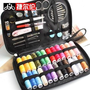 多色线家用手缝多功能小型便携手工缝补缝纫工具 针线盒针线包套装