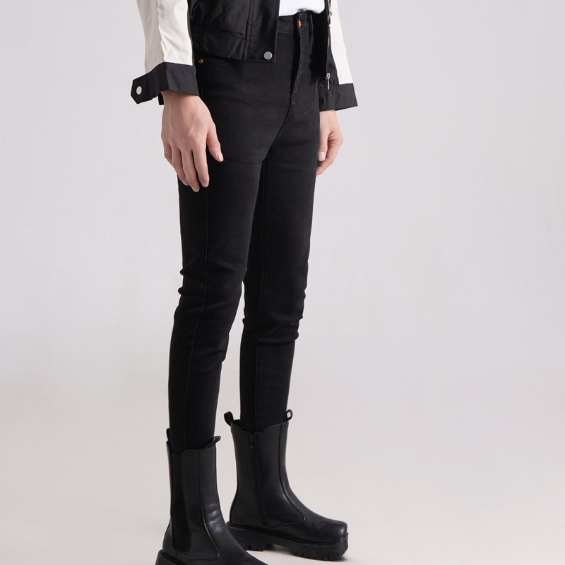 冬季加绒长裤子百搭休闲小脚裤黑色紧身牛仔裤弹力铅笔裤时尚男