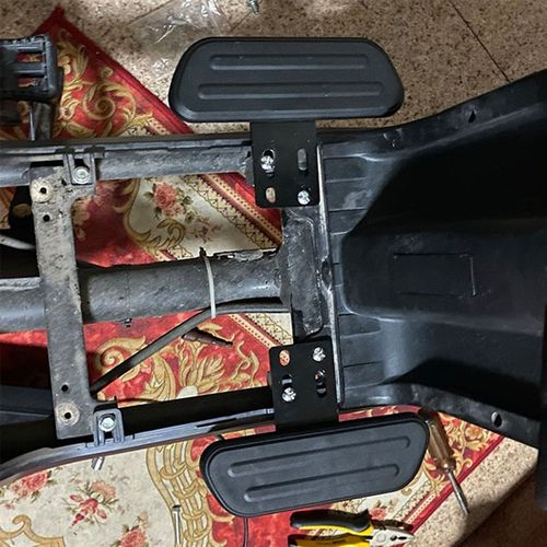 适用深远009中置脚踏007电动车改装配件外卖车前脚踏脚蹬踩脚放脚