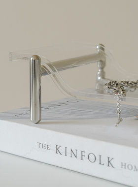 挑时不锈钢亚克力托盘首饰香薰美甲精致艺术感几何摆件样板房收纳