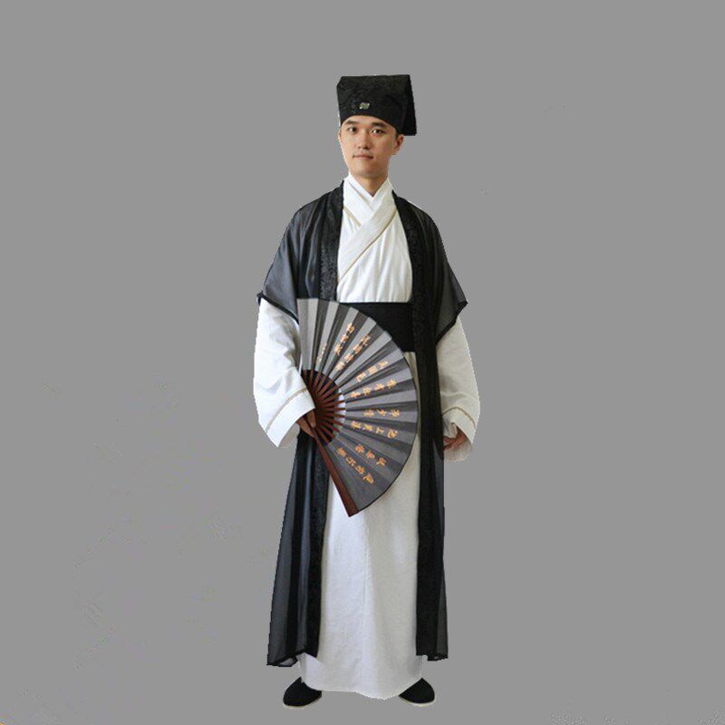 成人古装汉服男国学馆夫子书生直裾大氅官服朝服古代大臣演出服装