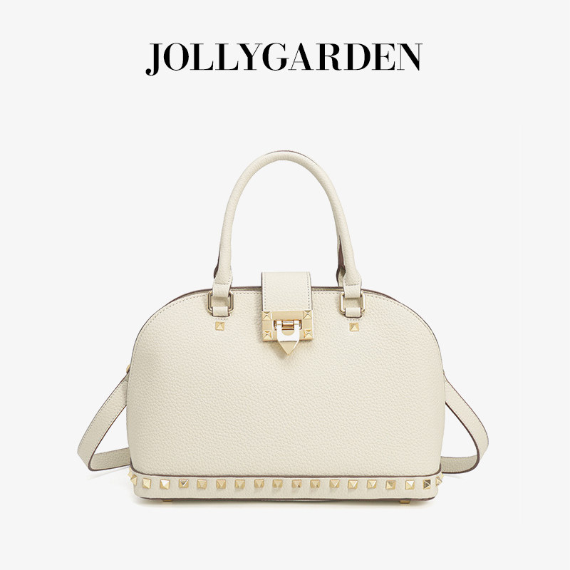 JOLLY GARDEN【吉屿】小众铆钉手拎贝壳包上班通勤手提单肩斜挎包