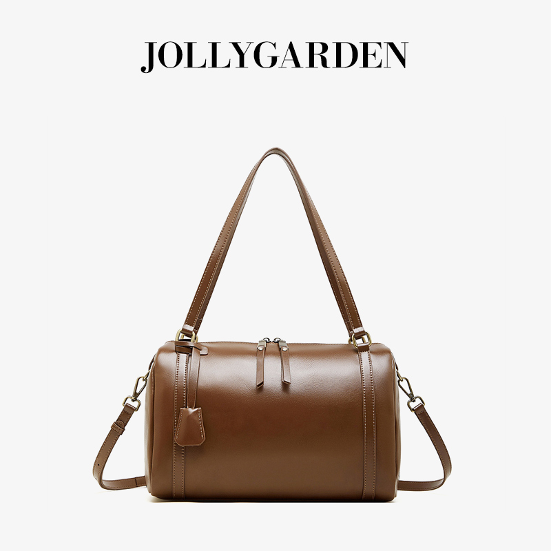 新款真皮枕头包通勤休闲