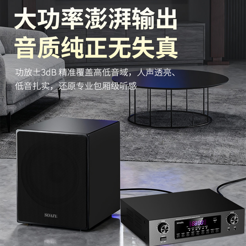 索爱有源重低音炮音箱内置大功率放大器家庭影院专业舞台KTV家用