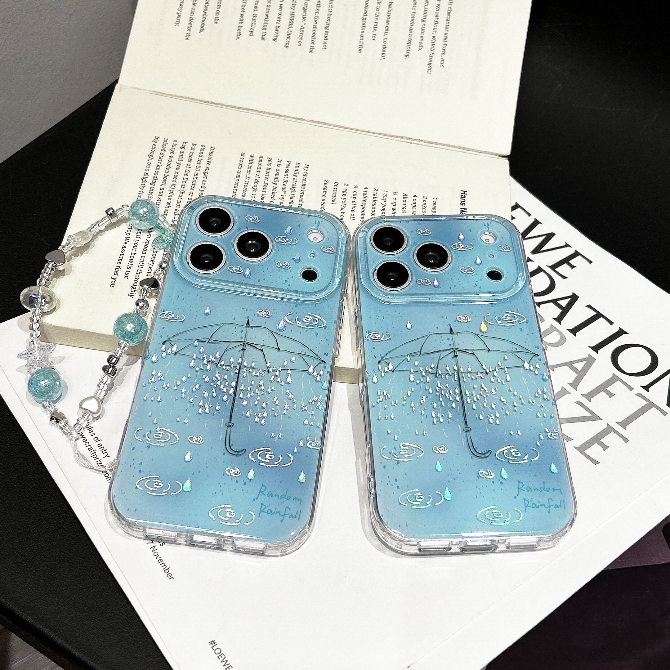吉能虎新款鎏金雨伞水滴适用于苹果17promax带手链手机外壳iPhone16pro全包边防摔15/14/13保护套