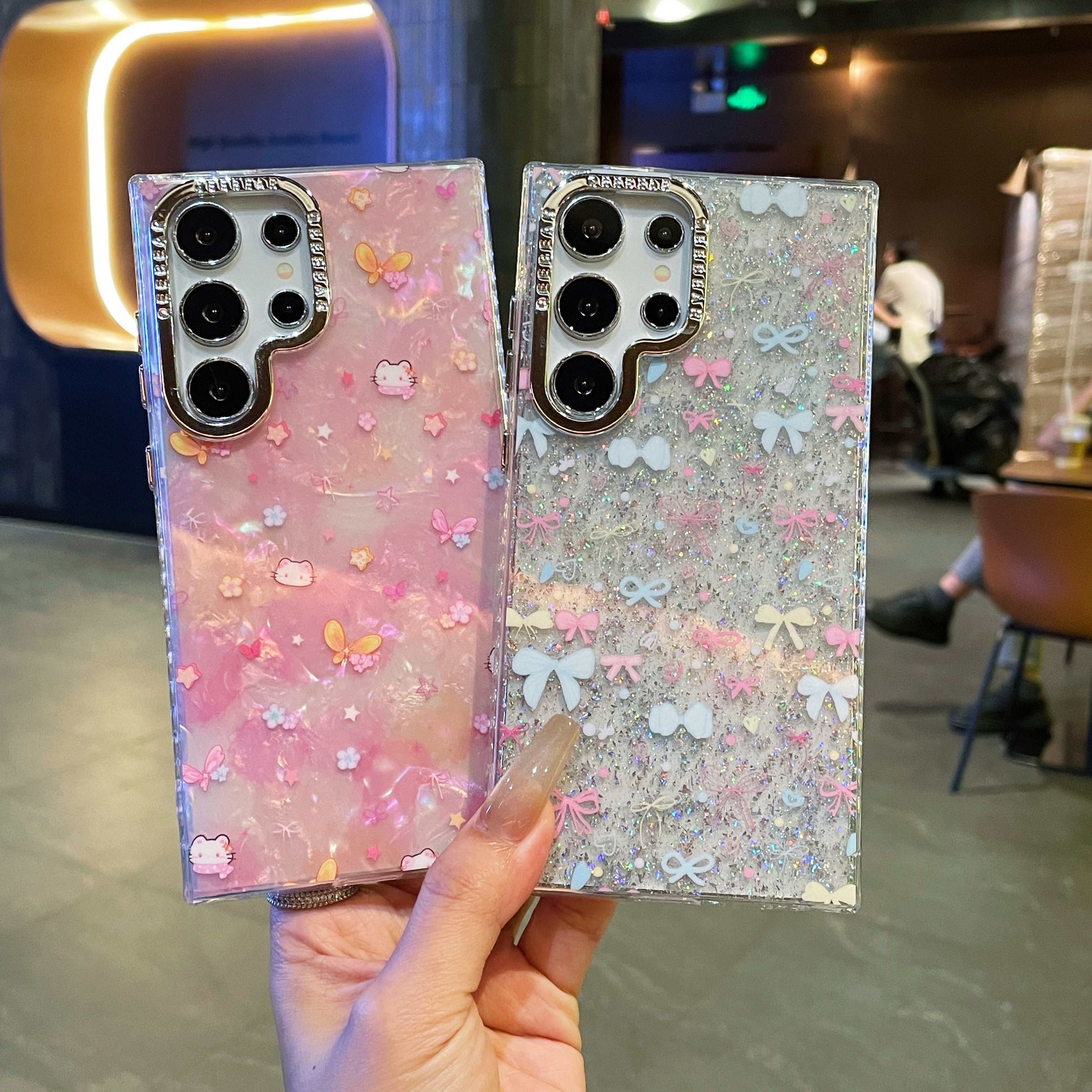 吉能虎粉蓝奶糖蝴蝶结与星蝶小猫咪适用于三星S26Ultra手机外壳S25/S24/S23全包边防摔ins风保护套