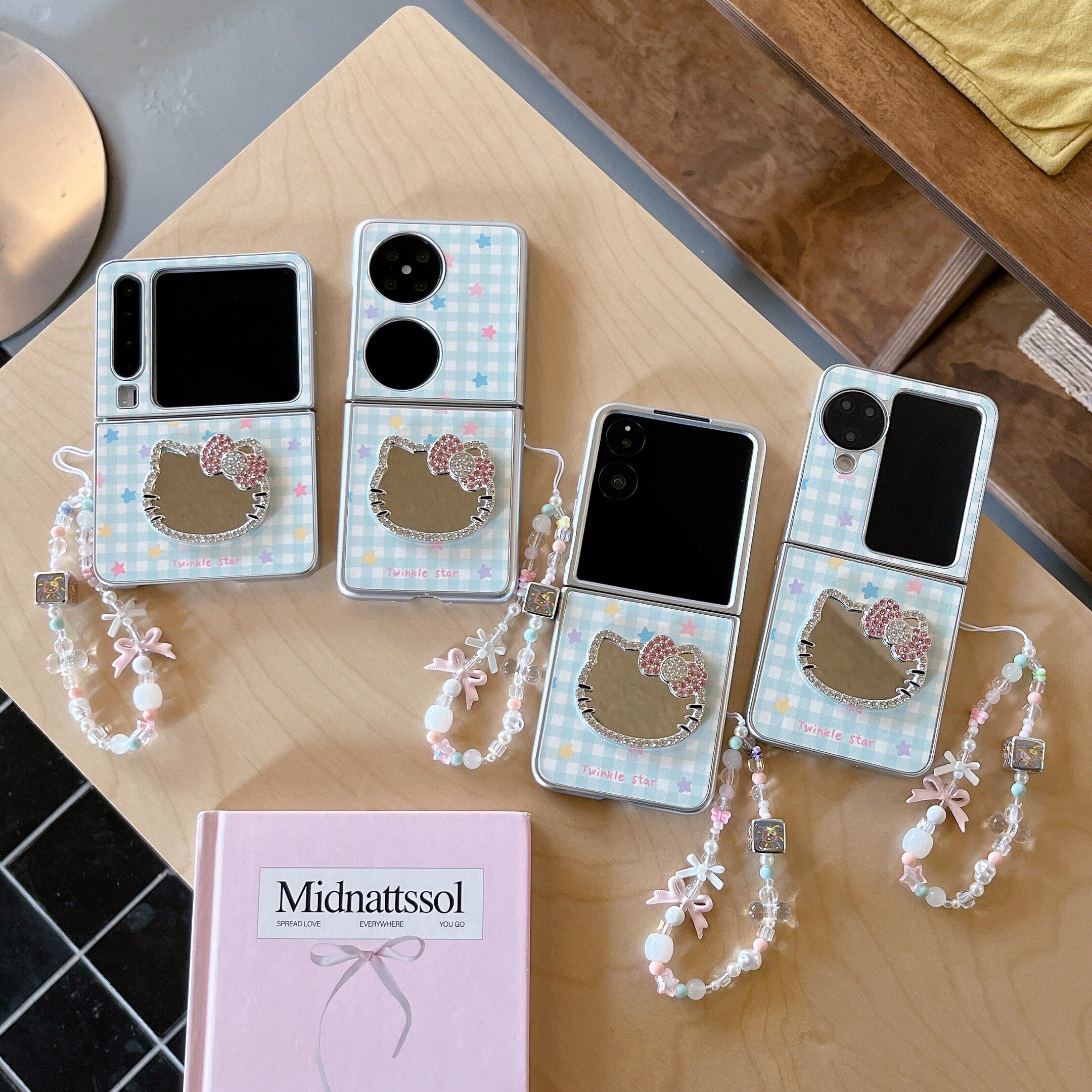 新款适用华为PuraX折叠带支架手链手机壳华为pocket2全包OPPOFindN3Flip防摔MagicVFlip/小米MIXflip2保护套